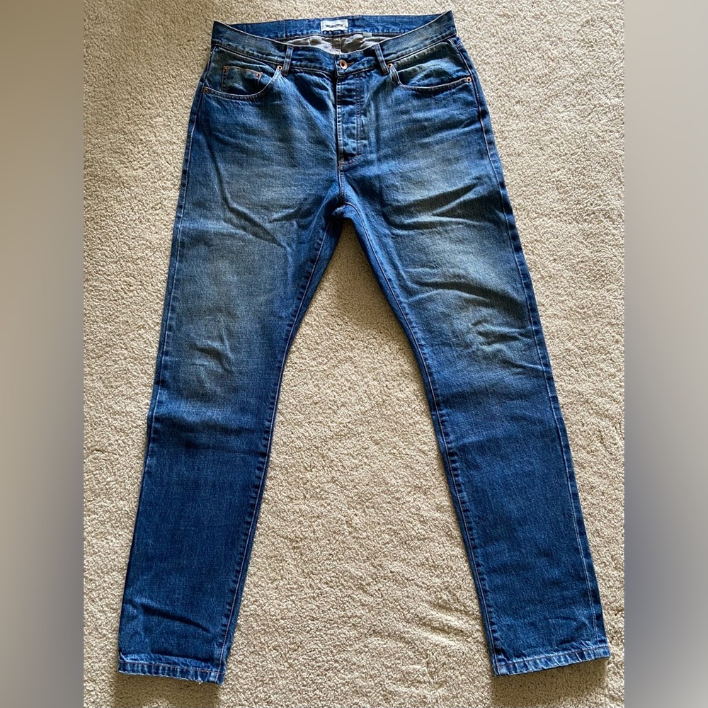 Taylor Stitch The Slim Jean in Sawyer Wash Organic Selvage Size 34